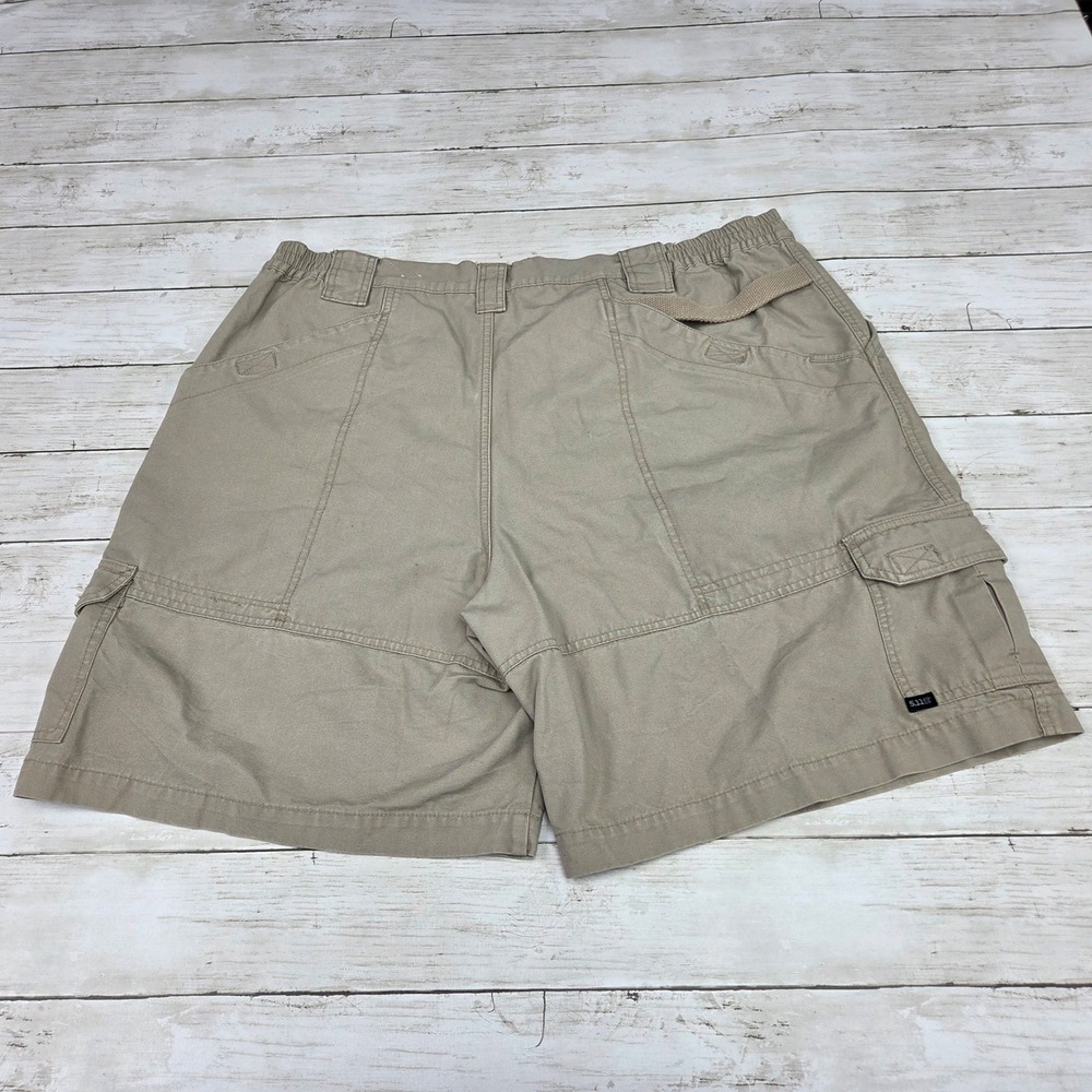 5.11 Tactical Series 73285 Cargo Shorts Men 42 Khaki Tan Cotton Canvas Utility - Picture 2 of 11